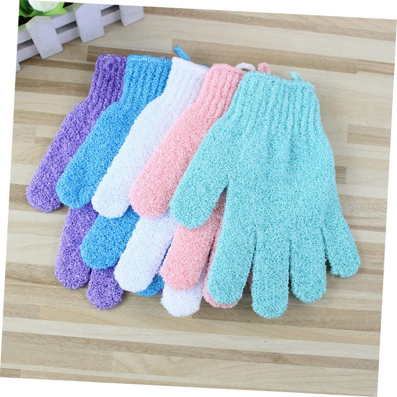 PACKOVE 1 Pair Five Fingers Exfoliating Bath Shower Glove Mitt for Men and Women - Image 5